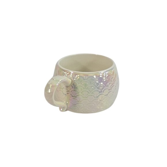 Starbucks 2024 Iridescent Mermaid Tail Mug 14oz Pearl Ceramic Coffee Cup - Picture 4 of 6